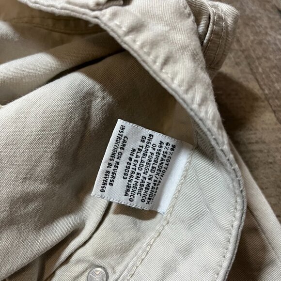 2000s Y2k L.e.i. Cream Khaki Mid Rise Flare Pants Jeans Womens Size 9 - Picture 4 of 6